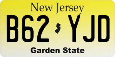 NJ license plate B62YJD