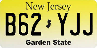 NJ license plate B62YJJ