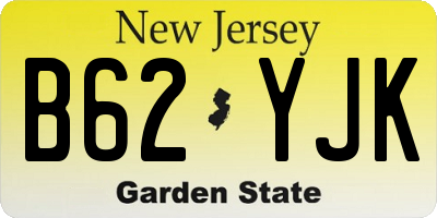 NJ license plate B62YJK