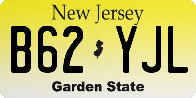NJ license plate B62YJL