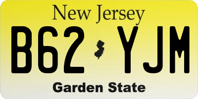 NJ license plate B62YJM
