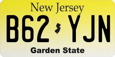 NJ license plate B62YJN