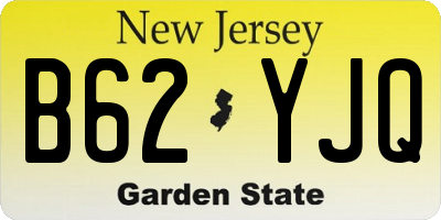 NJ license plate B62YJQ