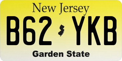 NJ license plate B62YKB