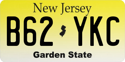 NJ license plate B62YKC