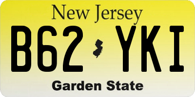 NJ license plate B62YKI