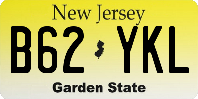 NJ license plate B62YKL