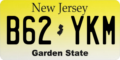 NJ license plate B62YKM