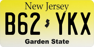NJ license plate B62YKX