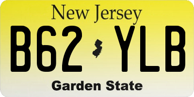 NJ license plate B62YLB