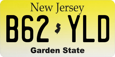 NJ license plate B62YLD