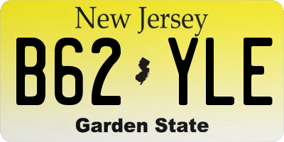 NJ license plate B62YLE