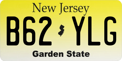 NJ license plate B62YLG