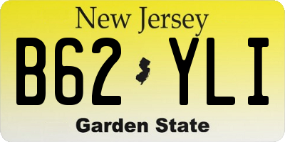 NJ license plate B62YLI