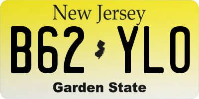 NJ license plate B62YLO
