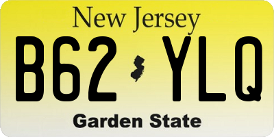 NJ license plate B62YLQ