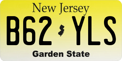 NJ license plate B62YLS