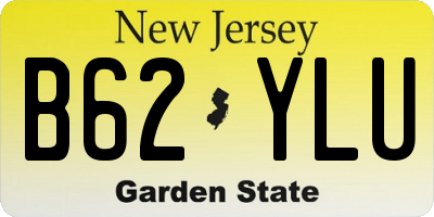 NJ license plate B62YLU