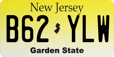 NJ license plate B62YLW