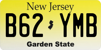 NJ license plate B62YMB