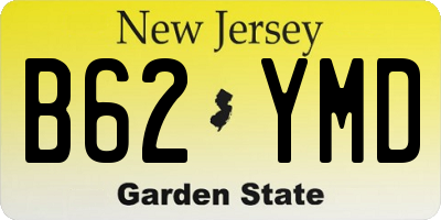 NJ license plate B62YMD