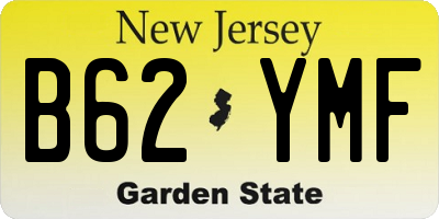 NJ license plate B62YMF