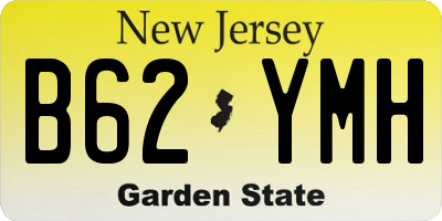 NJ license plate B62YMH