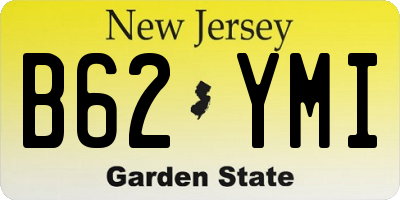 NJ license plate B62YMI
