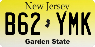 NJ license plate B62YMK