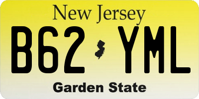 NJ license plate B62YML
