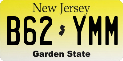 NJ license plate B62YMM