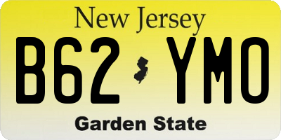 NJ license plate B62YMO