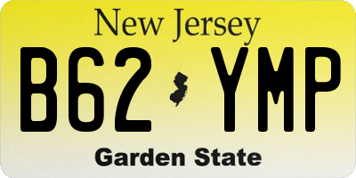 NJ license plate B62YMP