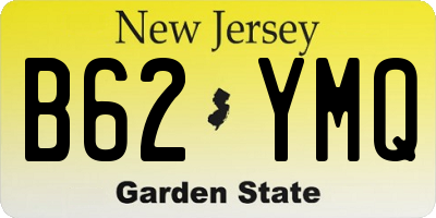 NJ license plate B62YMQ