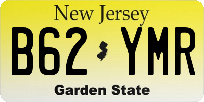 NJ license plate B62YMR