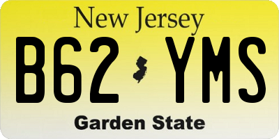 NJ license plate B62YMS