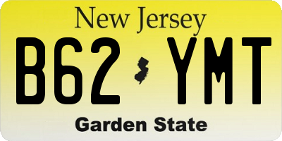 NJ license plate B62YMT