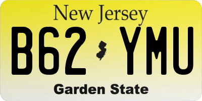 NJ license plate B62YMU