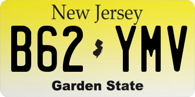 NJ license plate B62YMV