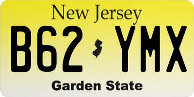 NJ license plate B62YMX