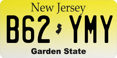 NJ license plate B62YMY