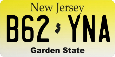 NJ license plate B62YNA