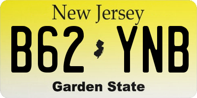 NJ license plate B62YNB