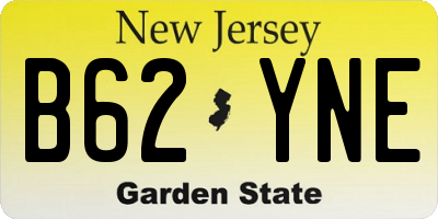 NJ license plate B62YNE