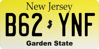 NJ license plate B62YNF