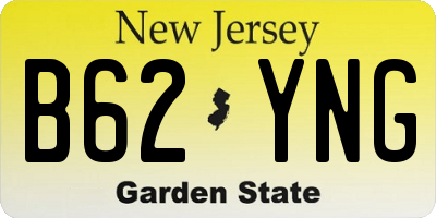 NJ license plate B62YNG