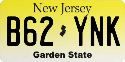 NJ license plate B62YNK