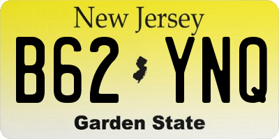 NJ license plate B62YNQ