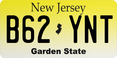 NJ license plate B62YNT