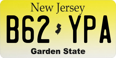 NJ license plate B62YPA
